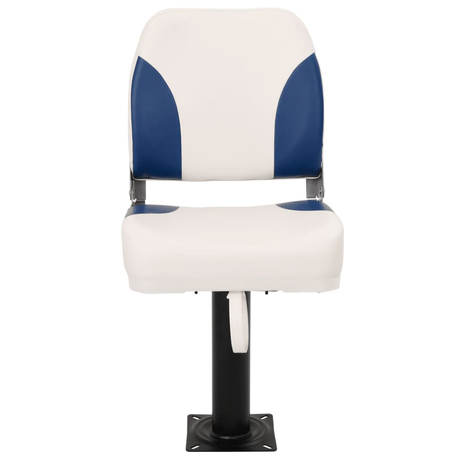 2-delige Bootstoelenset inklapbaar 41x36x48 cm blauw en wit
