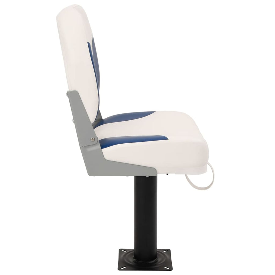 2-delige Bootstoelenset inklapbaar 41x36x48 cm blauw en wit
