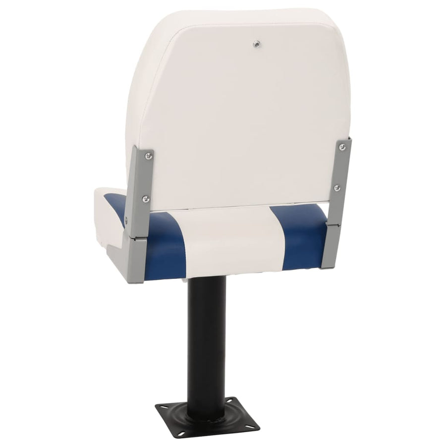 2-delige Bootstoelenset inklapbaar 41x36x48 cm blauw en wit