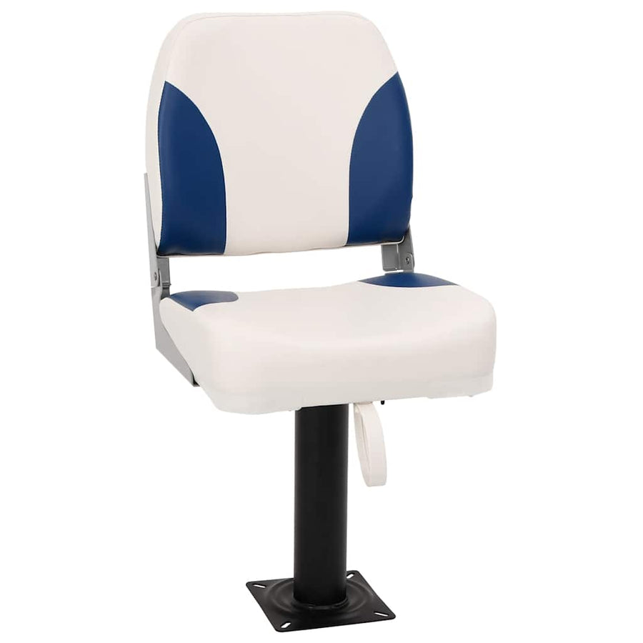 Bootstoel 2 set inklapbaar 41x36x48 cm blauw en wit
