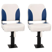 Bootstoel set 2 stuks inklapbaar blauw 41x36x48 cm