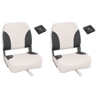 Boat Seat 2 Set Foldable With Low Backrest 4