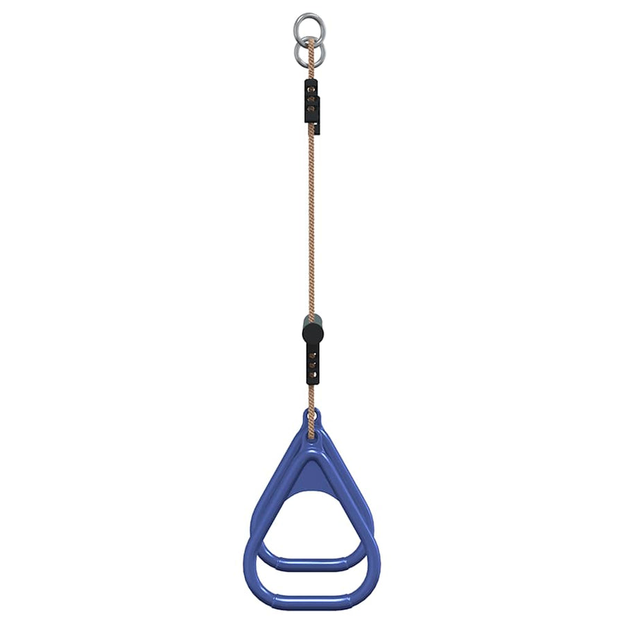Trapezestang En Ringen Voor Kinderen Staal Blauw En Donkergroen