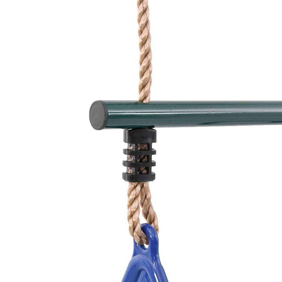 Trapezestang En Ringen Voor Kinderen Staal Blauw En Donkergroen
