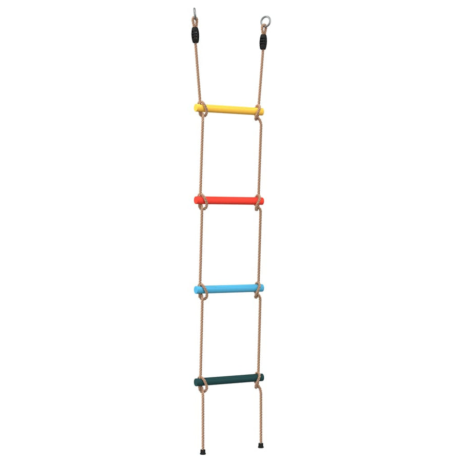 Touwladder voor kinderen met 4 sporten meerkleurig