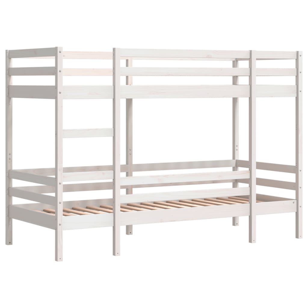 Stapelbed massief grenenhout wit 90x200 cm