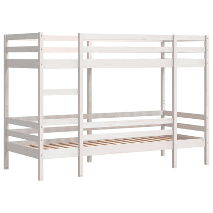 Stapelbed massief grenenhout wit 90x200 cm