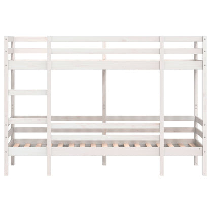 Stapelbed massief grenenhout wit 90x200 cm