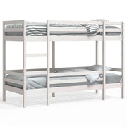 Stapelbed massief grenenhout wit 90x200 cm muurbevestiging