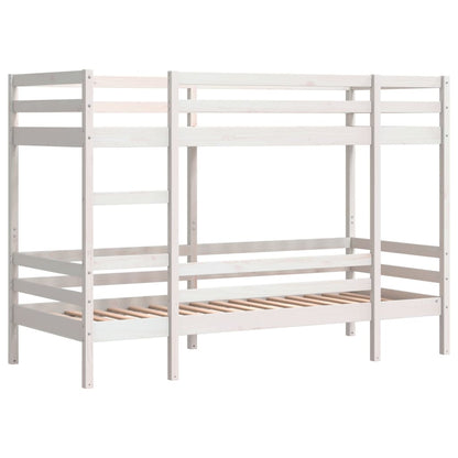 Stapelbed 90x190 cm massief grenenhout wit