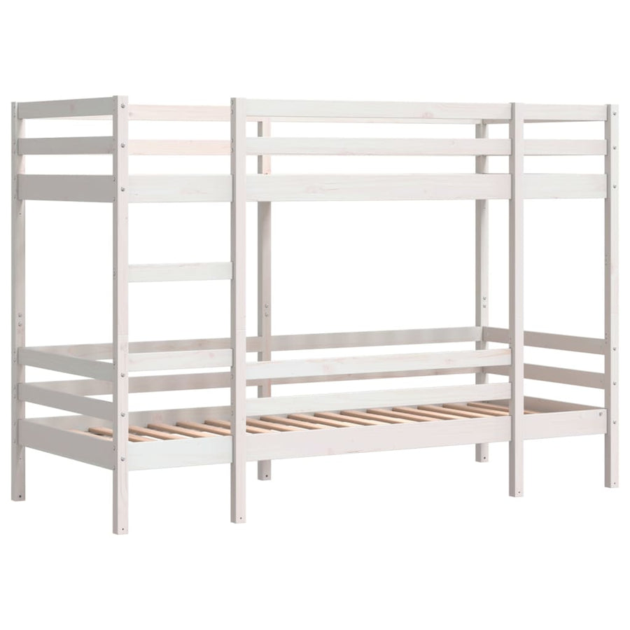 Stapelbed 90x190 cm massief grenenhout wit