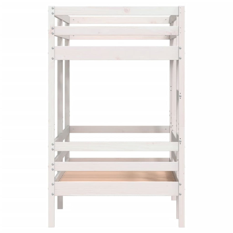 Stapelbed 90x190 cm massief grenenhout wit