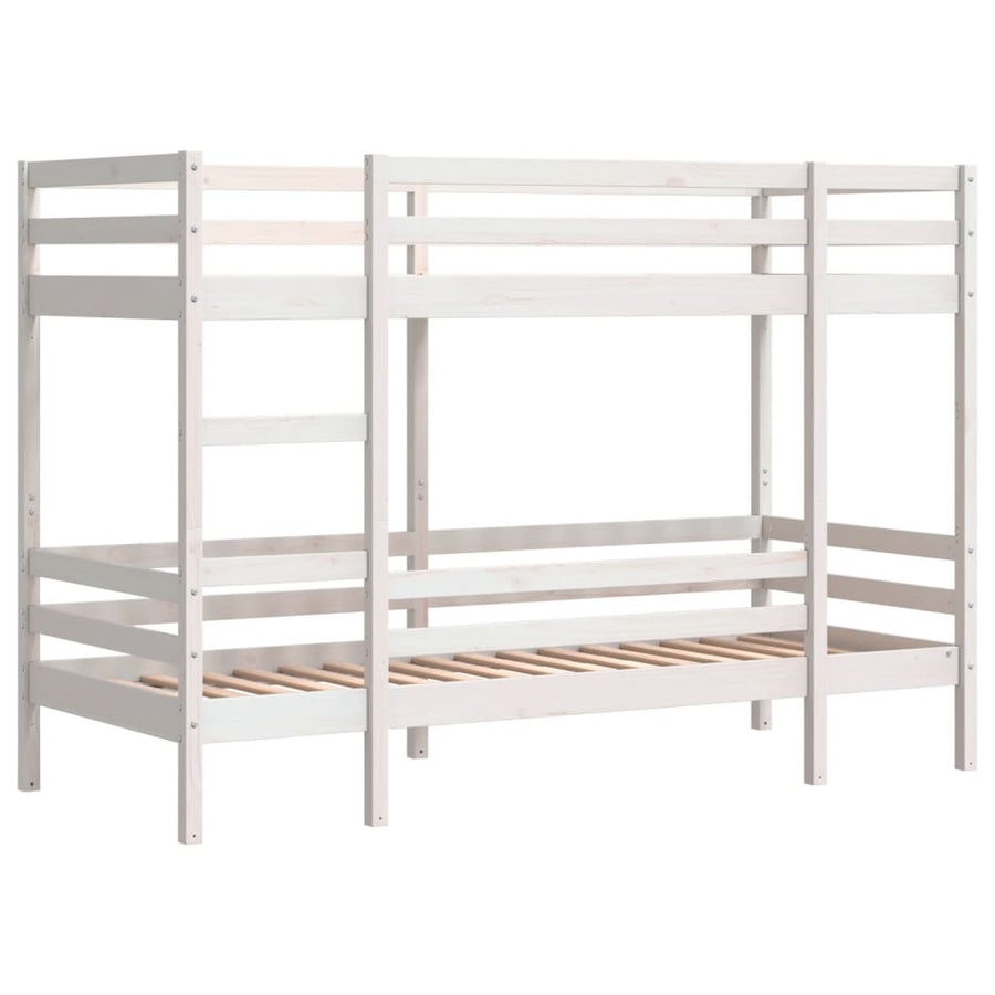 Stapelbed 75x190 cm massief grenenhout wit