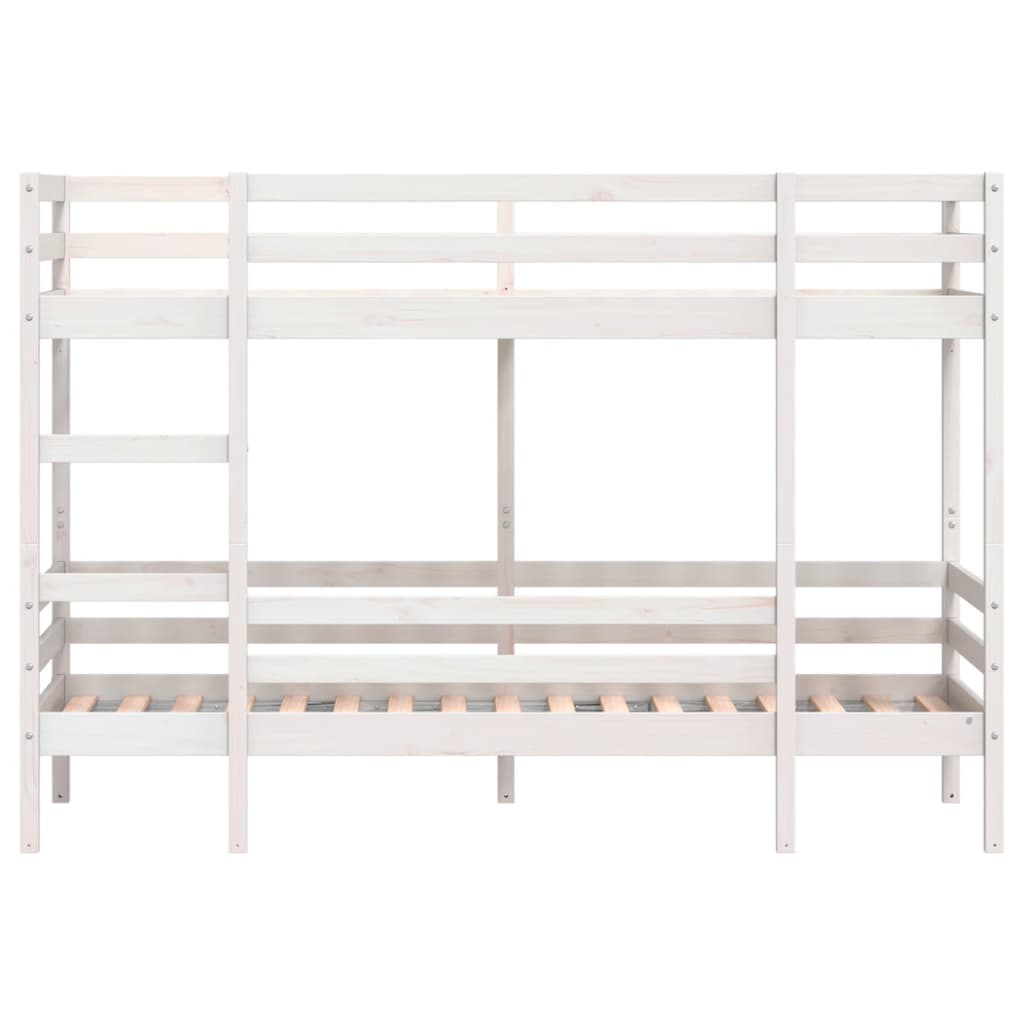 Stapelbed 75x190 cm massief grenenhout wit