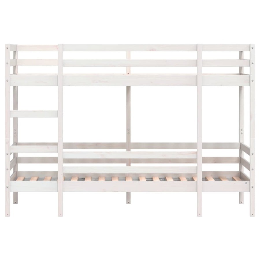 Stapelbed 75x190 cm massief grenenhout wit