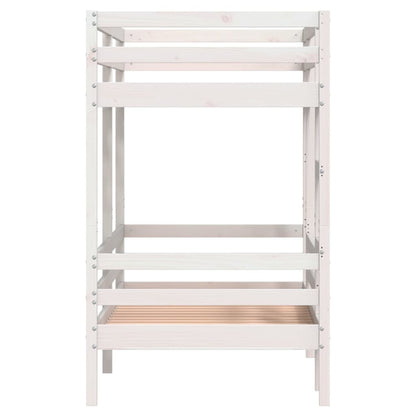 Stapelbed 75x190 cm massief grenenhout wit