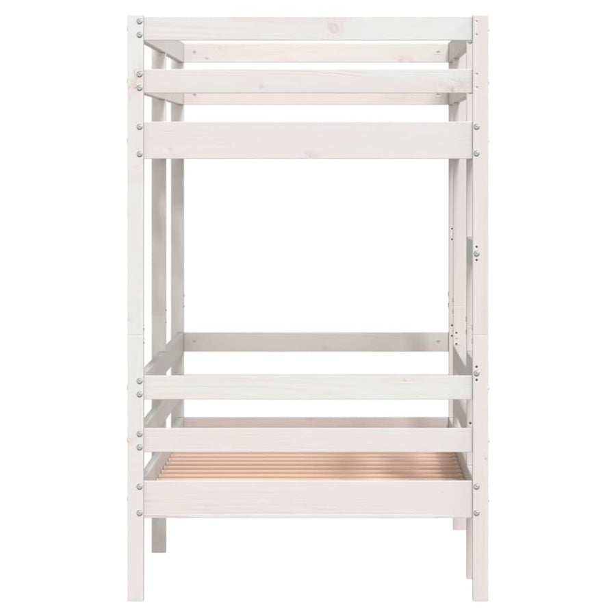 Stapelbed 75x190 cm massief grenenhout wit