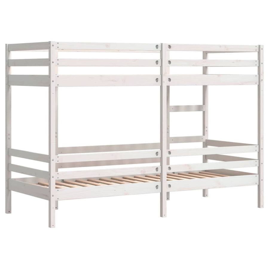 Stapelbed 75x190 cm massief grenenhout wit