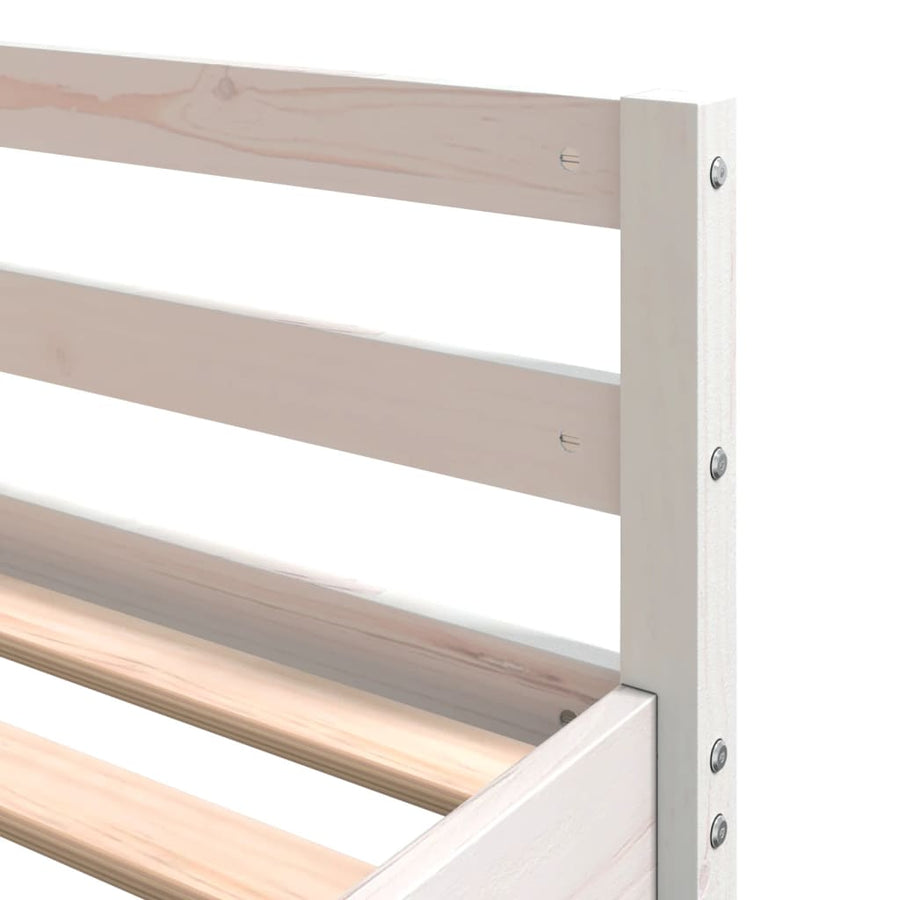 Hoogslaper Met Bureau En Ladder Grenenhout 160 x 200 cm Wit