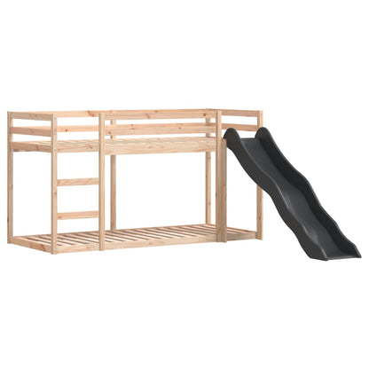 Stapelbed met glijbaan en ladder massief grenenhout 80x200 cm