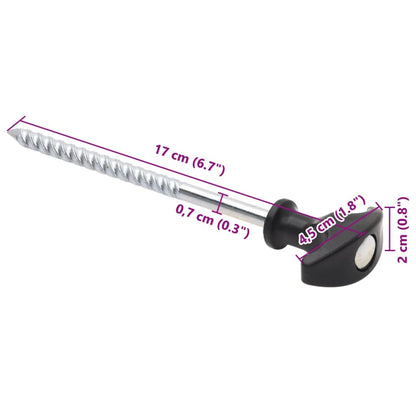 Tentharingen 24 st Ø7 mm 17 cm gegalvaniseerd staal