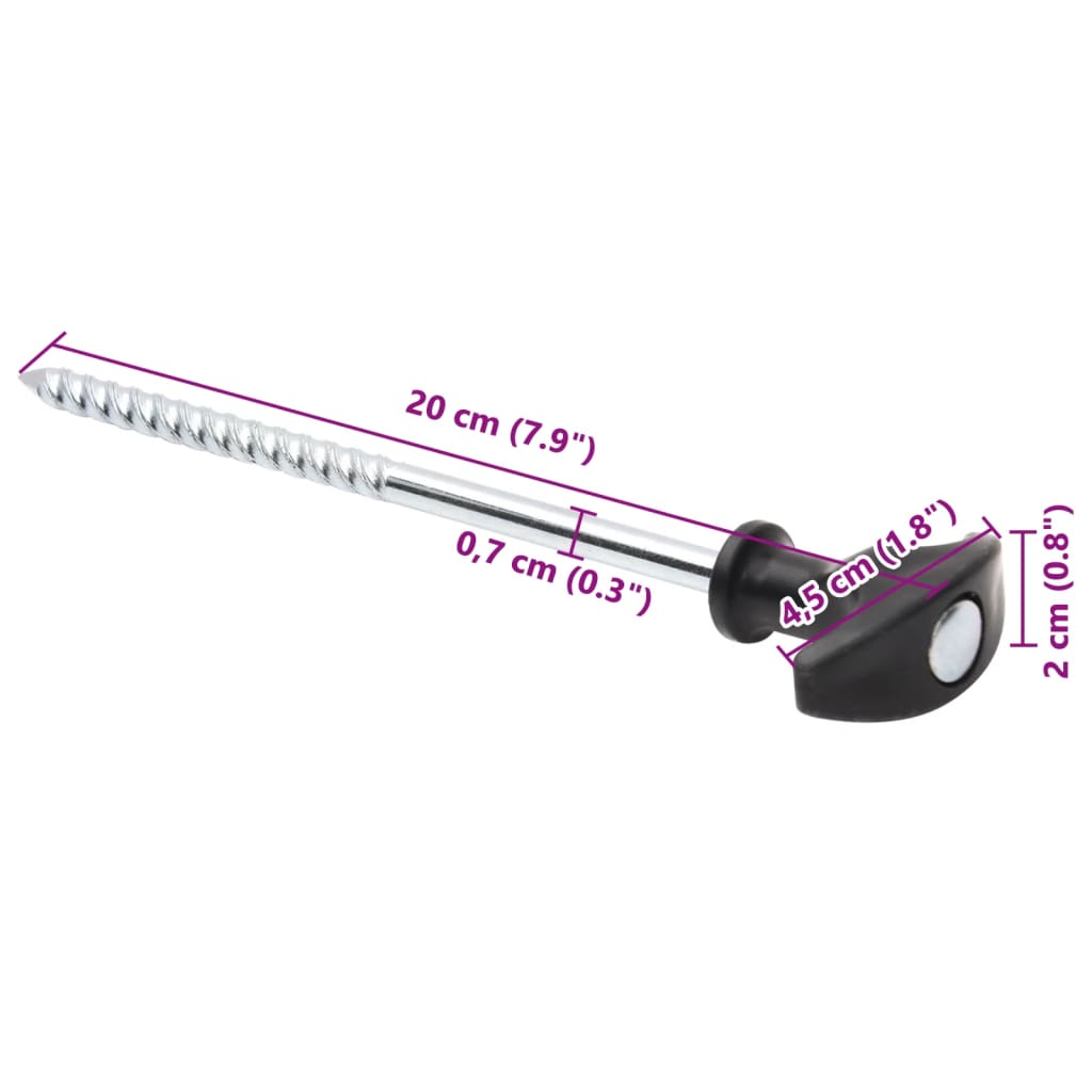 Tentharingen 24 st Ø7 mm 20 cm gegalvaniseerd staal