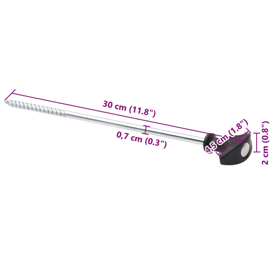Tentharingen 12 st Ø7 mm 30 cm gegalvaniseerd staal