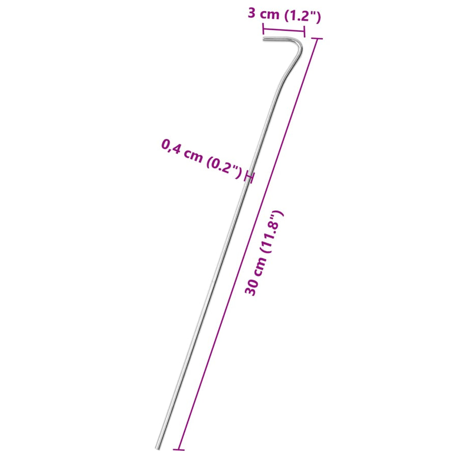 Tentharingen 25 st Ø4 mm 30 cm gegalvaniseerd staal