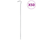 Tent pegs 50 pcs Ø5 mm 30 cm galvanised steel