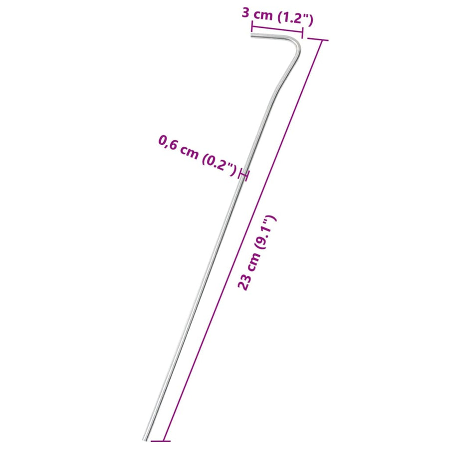 Tentharingen 50 st Ø6 mm 23 cm gegalvaniseerd staal