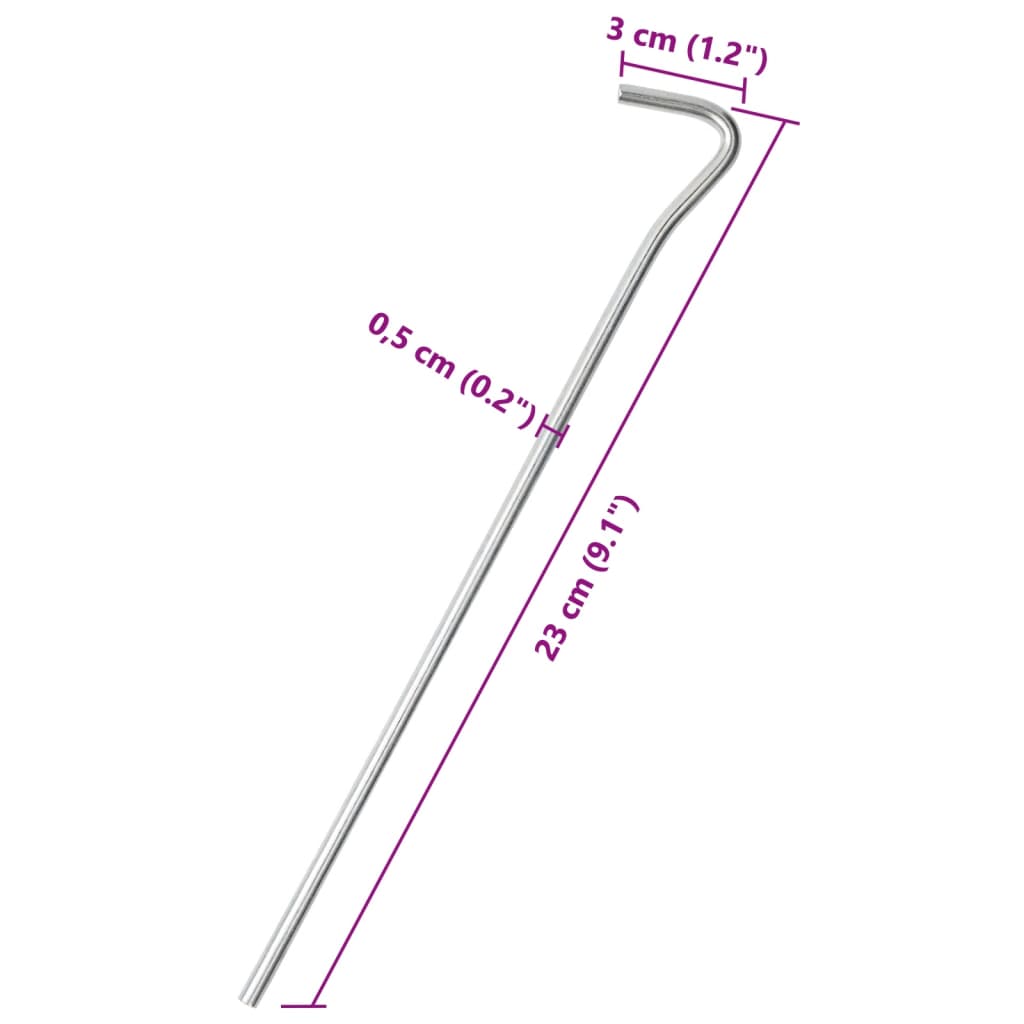Tentharingen 50 st Ø5 mm 23 cm gegalvaniseerd staal