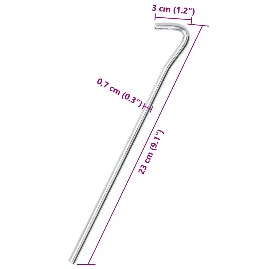 Tentharingen 25 st Ø7 mm 23 cm gegalvaniseerd staal