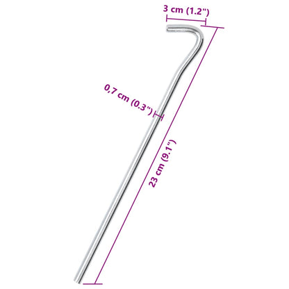 Tentharingen 25 st Ø7 mm 23 cm gegalvaniseerd staal