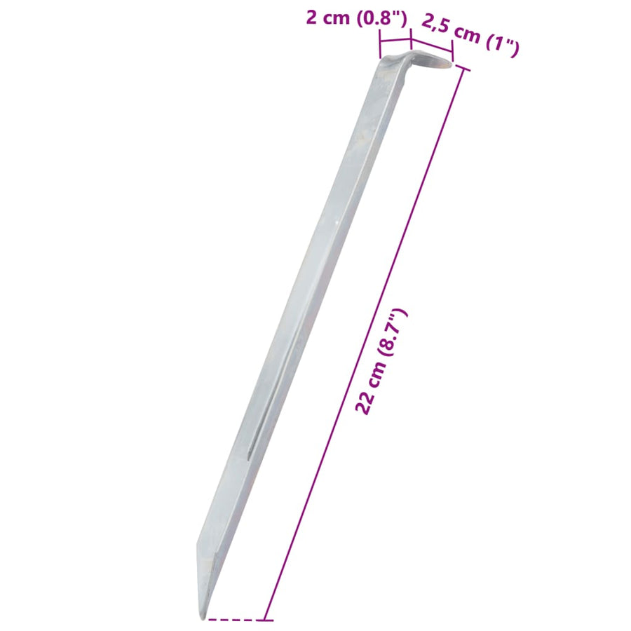 Tentharingen 24 st Ø20 mm 22 cm gegalvaniseerd staal