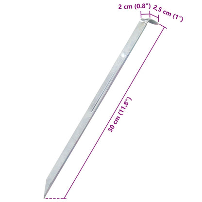Tentharingen 24 st Ø20 mm 30 cm gegalvaniseerd staal