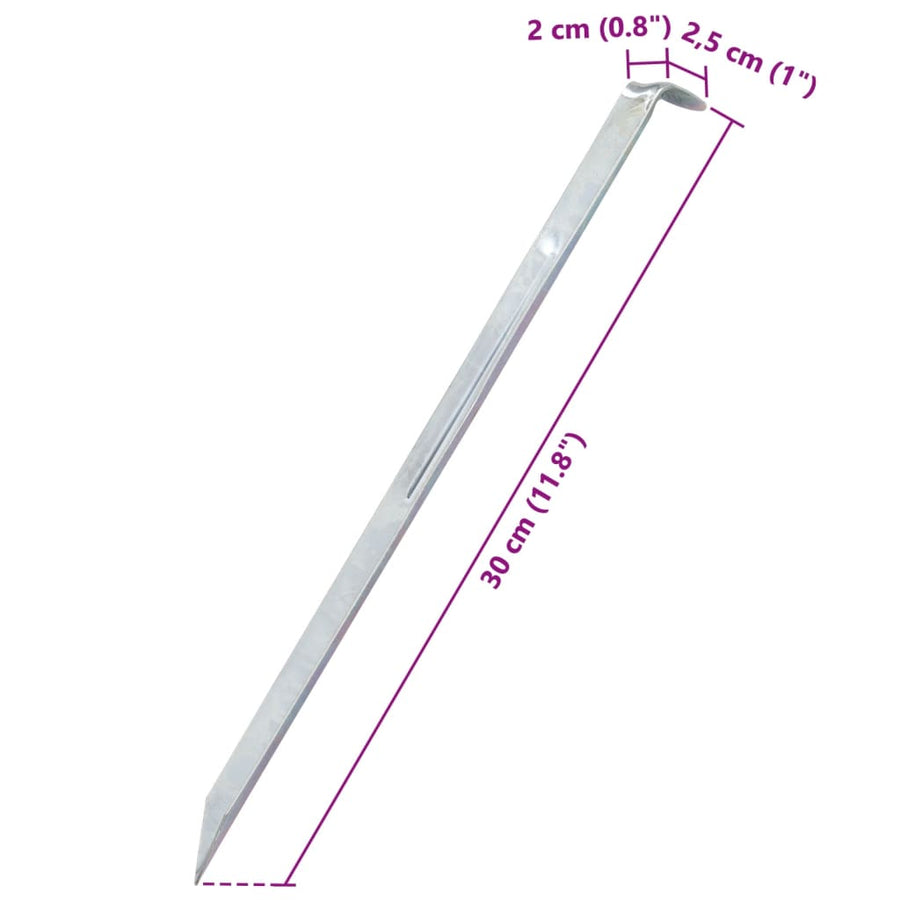 Tentharingen 24 st Ø20 mm 30 cm gegalvaniseerd staal