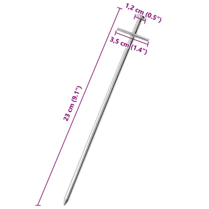 Tentharingen 24 st Ø6 mm 23 cm gegalvaniseerd staal