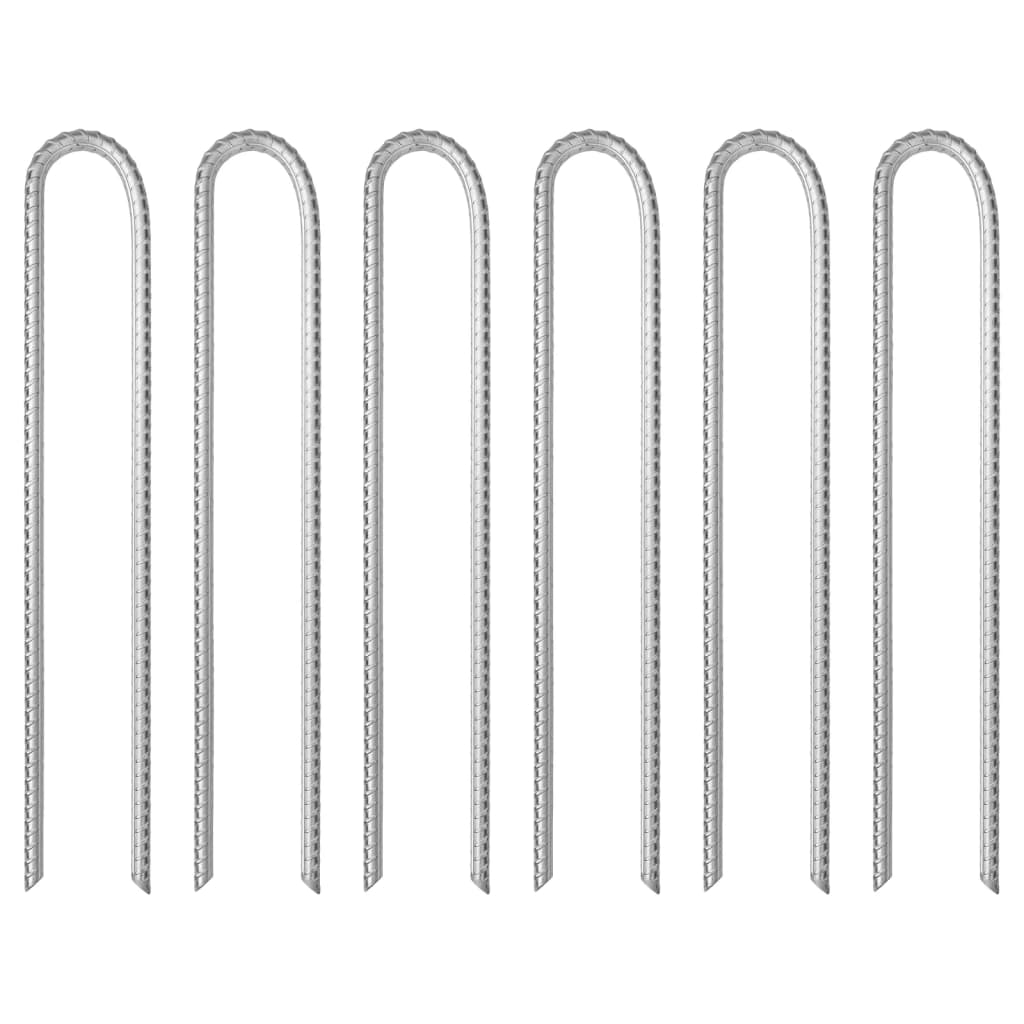 Tentharingen 6 st U-vormig Ø10 mm 37 cm gegalvaniseerd staal
