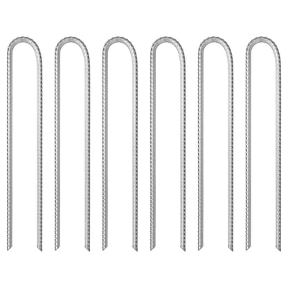 Tentharingen 6 st U-vormig Ø10 mm 37 cm gegalvaniseerd staal