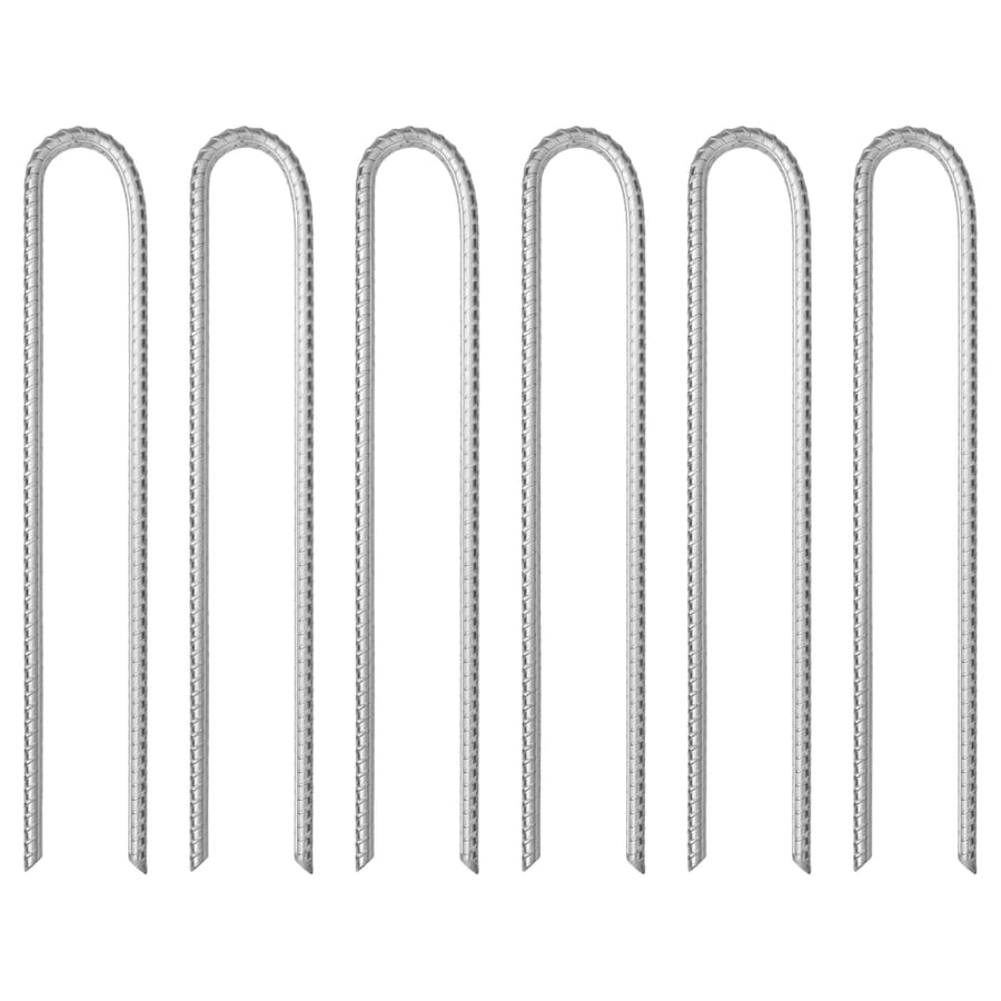 Tentharingen 6 st U-vormig Ø10 mm 37 cm gegalvaniseerd staal