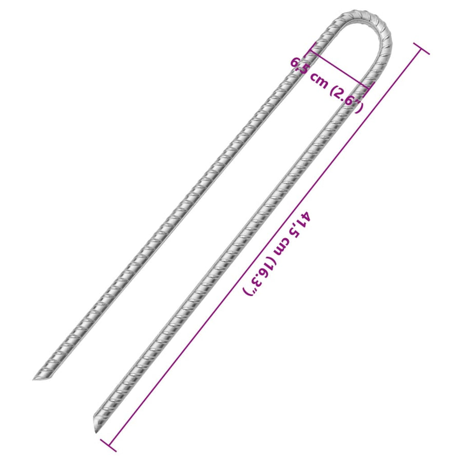 Tentharingen 6 st U-vormig Ø12 mm 41,5 cm gegalvaniseerd staal