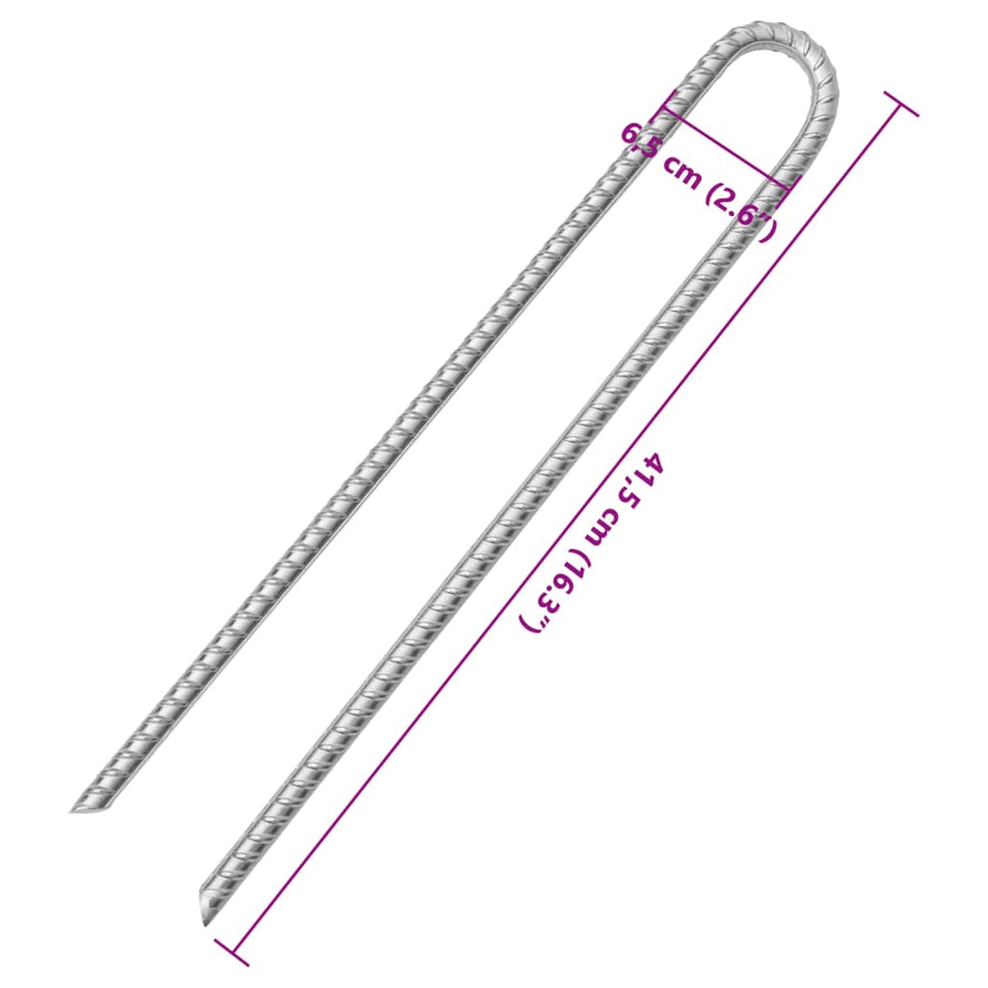 Tentharingen 12 st U-vormig Ø12 mm 41,5 cm gegalvaniseerd staal