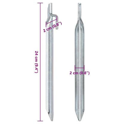 Tentharingen 24 st V-vormig Ø20 mm 24 cm gegalvaniseerd staal
