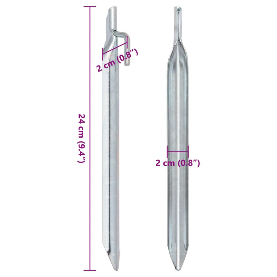 Tentharingen 24 st V-vormig Ø20 mm 24 cm gegalvaniseerd staal