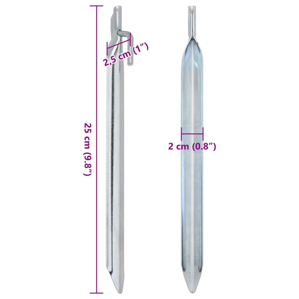 Tentharingen 24 st V-vormig Ø20 mm 25 cm gegalvaniseerd staal