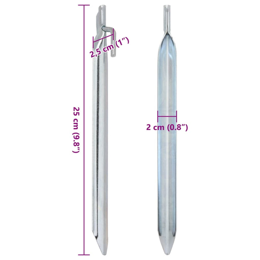 Tentharingen 24 st V-vormig Ø20 mm 25 cm gegalvaniseerd staal