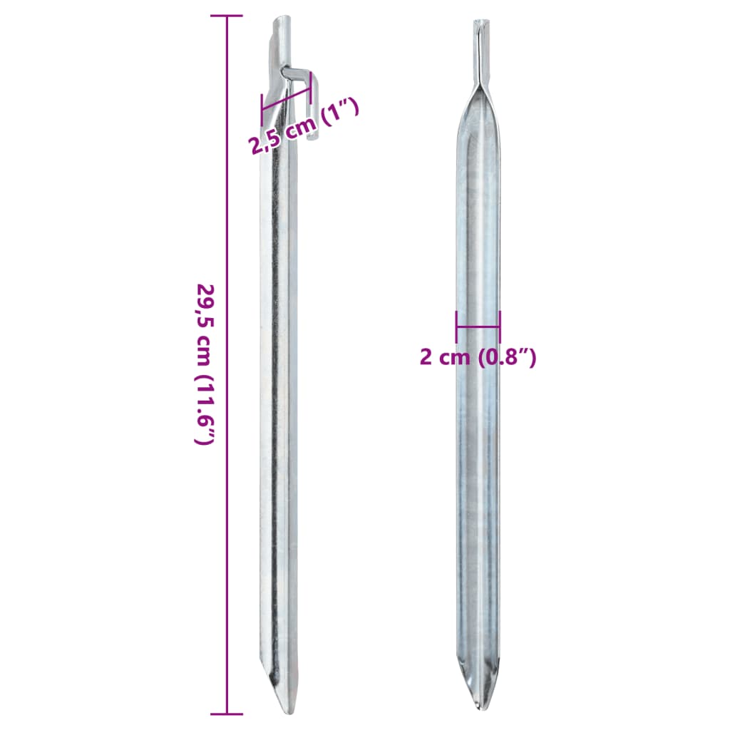 Tentharingen 24 st V-vormig Ø20 mm 29,5 cm gegalvaniseerd staal