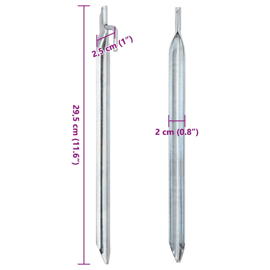 Tentharingen 24 st V-vormig Ø20 mm 29,5 cm gegalvaniseerd staal