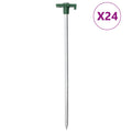 Tent pegs 24 pcs 7 mm 25 cm galvanized steel polypropylene