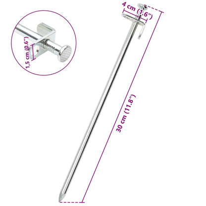 Tentharingen 24 st 8 mm 30 cm gegalvaniseerd staal